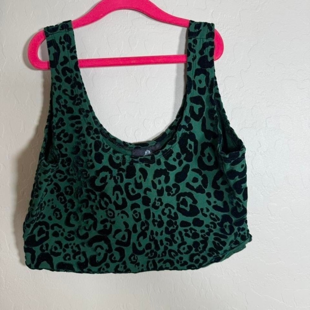 Leopard‎ Print Velvet Cutout Y2k Top L